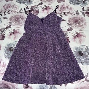 Ever-Pretty Glitter Mesh Detail Cami Dress